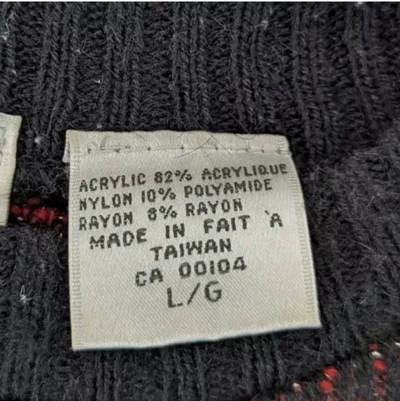 Retro Cacharel Knit Sweater, 90's Geometric Coogi Style Pattern Knit Sweater - Picture 6 of 11